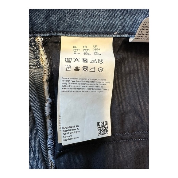 HUGO BOSS Maine Men’s Regular Fit Stretch Blue Jean Pants - Size 36/34 - Picture 7 of 16